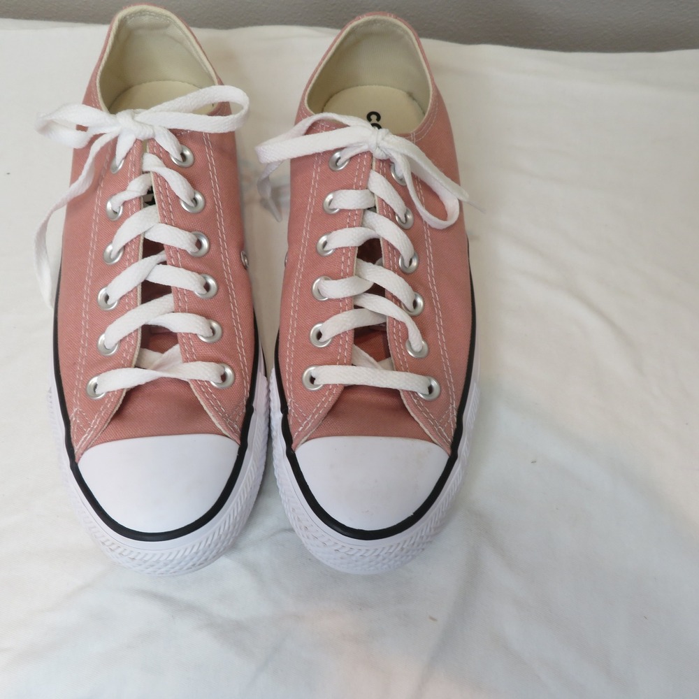 Converse Chuck Taylor All Star Ox Rose Pink Canvas Low Top Shoes A02800F Sz 8.5W